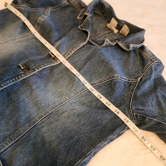Vintage Women's St John's Bay Denim Blazer Jean Jacket Size Medium - Picture 12 of 16